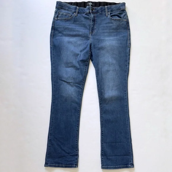 Lularoe Magic Waist Skinny Fit Bootcut Jeans 38 Stretch Comfy Mom Medium Wash - Picture 1 of 14